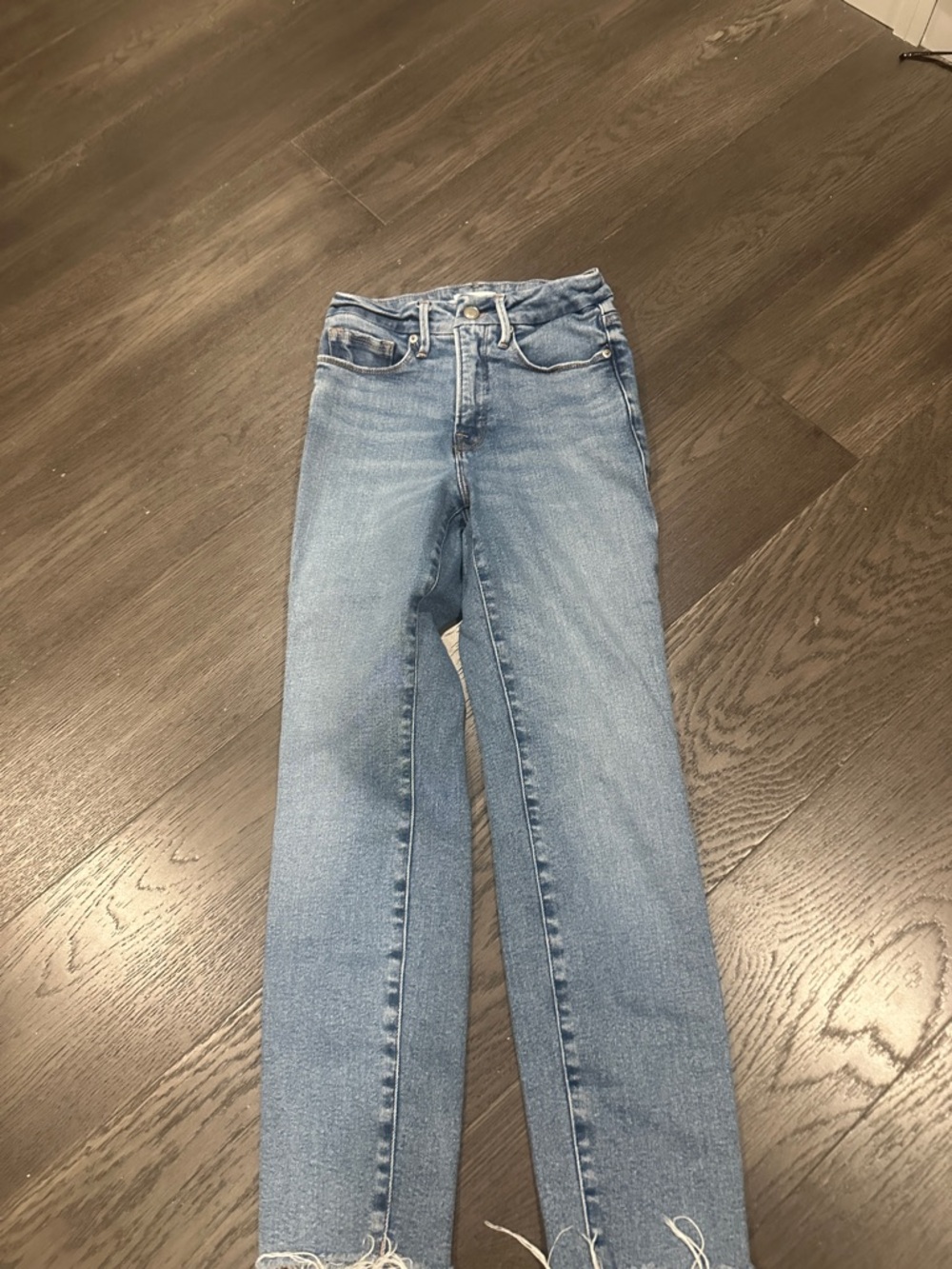 Good American Light Blue Straight Leg Jeans